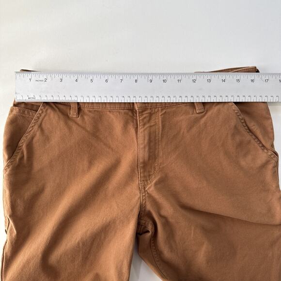 Carhartt Rugged Flex Canvas Work Pants Brown Carpenter Utility Relaxed Fit Sz 10 - Picture 12 of 13
